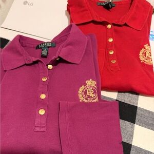 Ralph Lauren Polo Shirt - Red and Purple